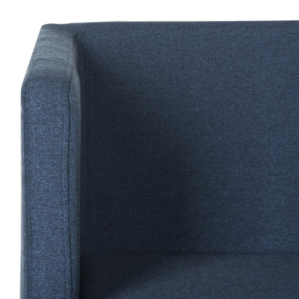 Safavieh Celine Modern Cross-Leg Accent Chair - Plush Upholstered Seat & Polished Frame For Stylish Spaces Navy/Chrome FOX2033A