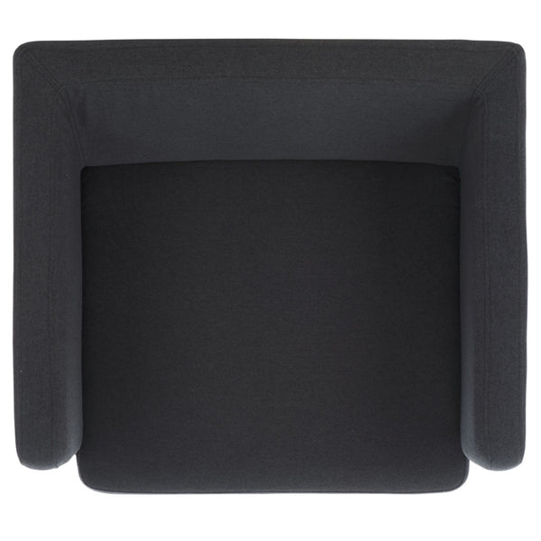 Safavieh Celine Modern Cross-Leg Accent Chair - Plush Upholstered Seat & Polished Frame For Stylish Spaces Black/Chrome FOX2033B