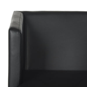 Safavieh Celine Modern Bonded Leather Accent Chair With Polished Chrome Frame For Stylish Comfort And Design Black/Chrome FOX2033D