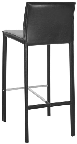 Safavieh Andie Bar Stool In Black - Modern Design, Comfortable Seating For Kitchen Or Home Bar, M2 Collection Black Pvc Fox2090a
