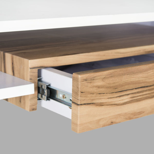 Safavieh Metropolitan Contemporary Writing Desk - Minimalist Design, White Lacquer Top, Chrome Accents & Storage FOX2203A