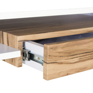 Safavieh Metropolitan Contemporary Writing Desk - Minimalist Design, White Lacquer Top, Chrome Accents & Storage FOX2203A