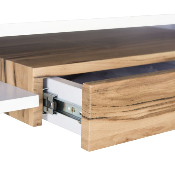 Safavieh Metropolitan Contemporary Writing Desk - Minimalist Design, White Lacquer Top, Chrome Accents & Storage FOX2203A