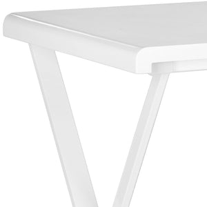 Safavieh Watkins Modern Campaign Desk With Two Drawers - Stylish White Lacquer Finish For Your Home Office FOX2205A