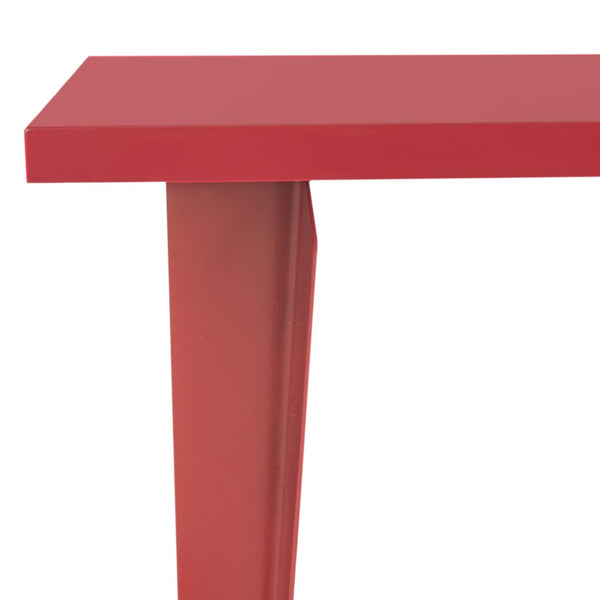 Safavieh Chapman Desk - Modern Lacquer-Finish Table With Floating Top And Tapered Legs For Stylish Workspaces Red FOX2208B