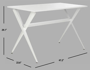 Safavieh Chapman Desk - Modern Lacquer-Finish Table With Floating Top And Tapered Legs For Stylish Workspaces White FOX2208C
