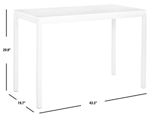 Safavieh Duke Desk - Modern Parsons Table With Lacquer Finish And Sturdy Iron Legs For Home Or Office Use FOX2209A