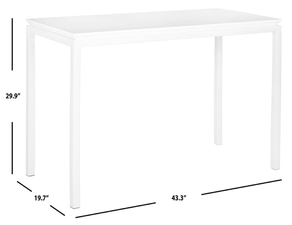 Safavieh Duke Desk - Modern Parsons Table With Lacquer Finish And Sturdy Iron Legs For Home Or Office Use FOX2209A