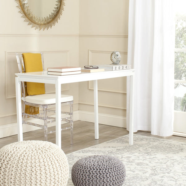 Safavieh Duke Desk - Modern Parsons Table With Lacquer Finish And Sturdy Iron Legs For Home Or Office Use FOX2209A