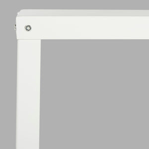 Safavieh Bentley Desk - Modern Industrial Workspace With Glossy Finish And Mobile Iron Frame For Versatile Use White FOX2211B