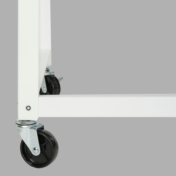 Safavieh Bentley Desk - Modern Industrial Workspace With Glossy Finish And Mobile Iron Frame For Versatile Use White FOX2211B