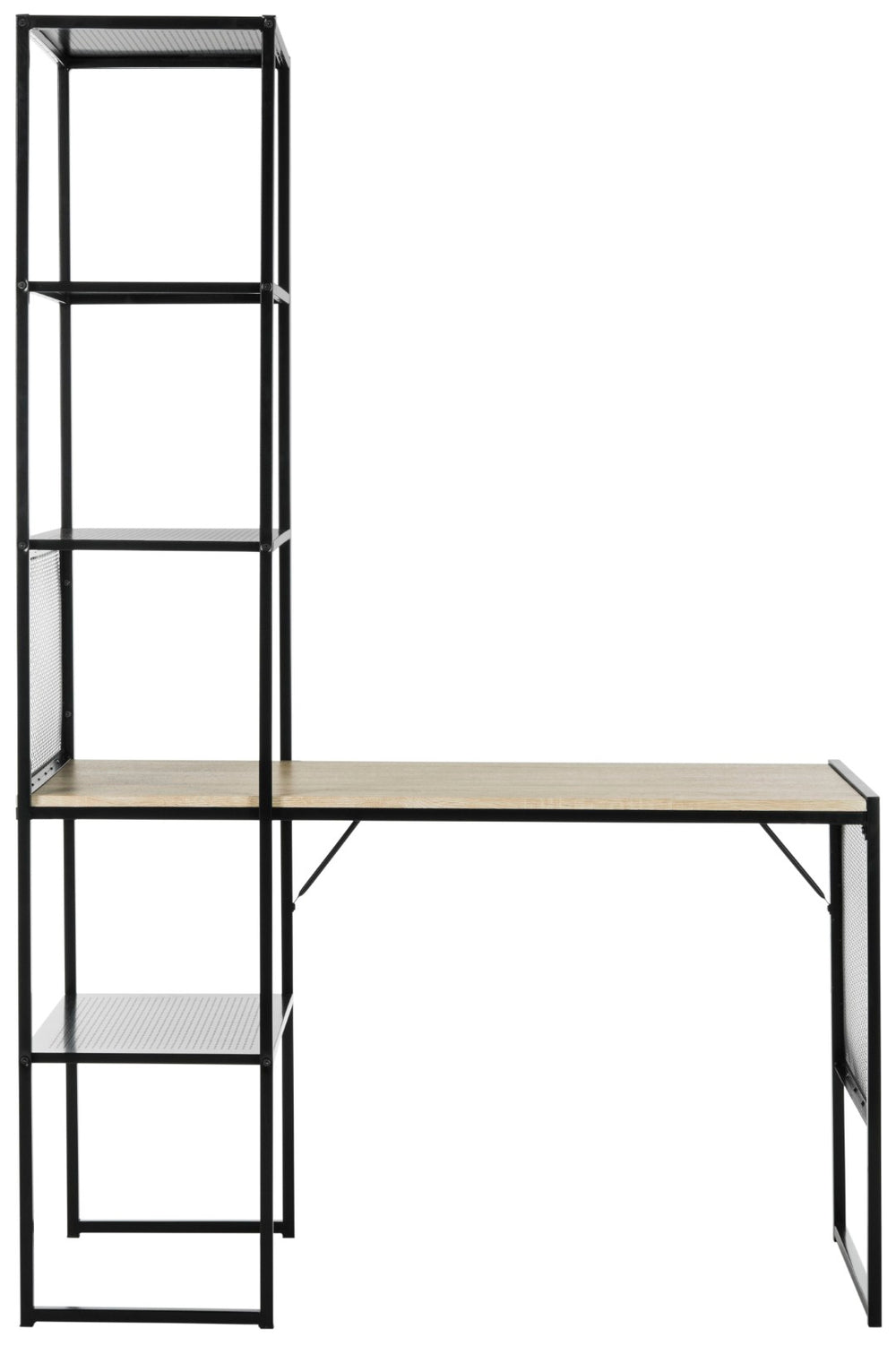 Safavieh Aba Modular Black Writing Desk - Sleek Geometric Design With Versatile Storage For Home Offices & Studios FOX2221A