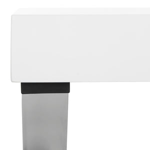 Safavieh Paley 47" Modern Lacquer & Chrome Desk - Chic Compact Design With Colorful Accent For Stylish Workspaces FOX2223A
