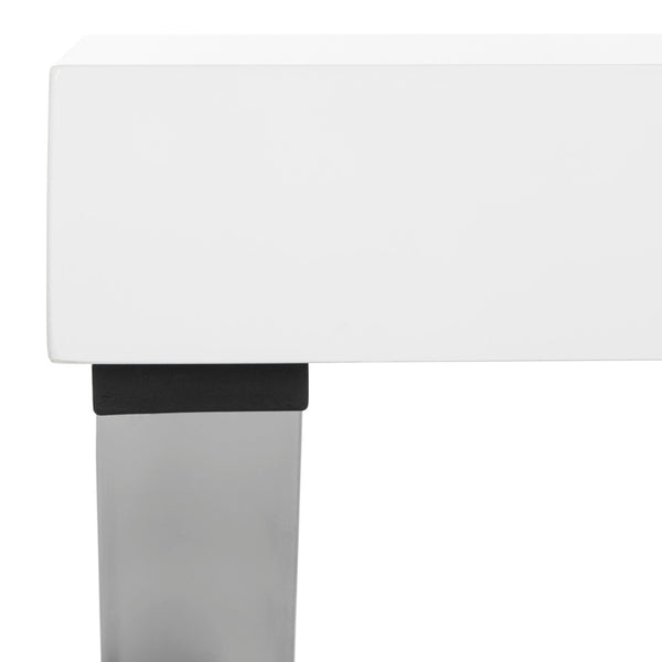 Safavieh Paley 47" Modern Lacquer & Chrome Desk - Chic Compact Design With Colorful Accent For Stylish Workspaces FOX2223A