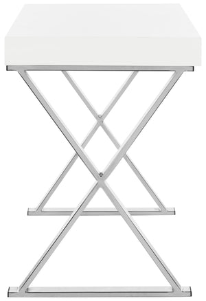 Safavieh Paley 47" Modern Lacquer & Chrome Desk - Chic Compact Design With Colorful Accent For Stylish Workspaces FOX2223A