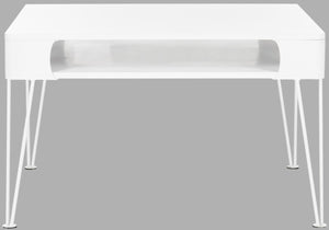 Safavieh Elior Modern Scandinavian Coffee Table With Storage, Sleek White Finish For Stylish Living Spaces FOX2224A