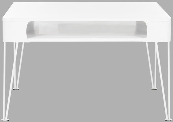 Safavieh Elior Modern Scandinavian Coffee Table With Storage, Sleek White Finish For Stylish Living Spaces FOX2224A