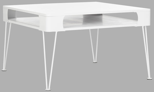 Safavieh Elior Modern Scandinavian Coffee Table With Storage, Sleek White Finish For Stylish Living Spaces FOX2224A