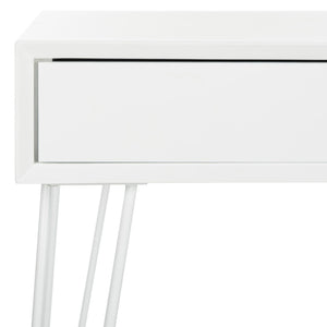 Safavieh Cade Mid Century Modern Desk - Sleek Two Drawer Design With Hidden Storage & Sculptural Legs FOX2225A
