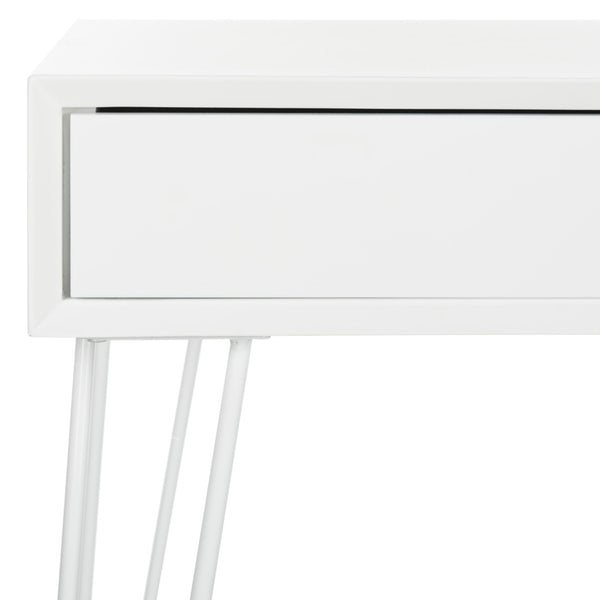 Safavieh Cade Mid Century Modern Desk - Sleek Two Drawer Design With Hidden Storage & Sculptural Legs FOX2225A