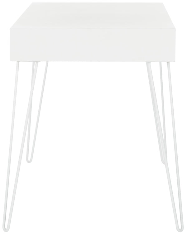 Safavieh Cade Mid Century Modern Desk - Sleek Two Drawer Design With Hidden Storage & Sculptural Legs FOX2225A