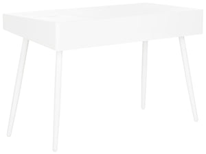 Safavieh Fadri Mid Century Scandinavian Desk With Hidden Drawer - Minimalist Design For Home Office Elegance FOX2227A