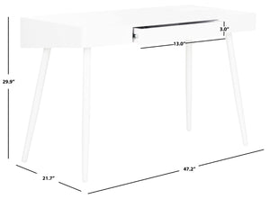 Safavieh Fadri Mid Century Scandinavian Desk With Hidden Drawer - Minimalist Design For Home Office Elegance FOX2227A