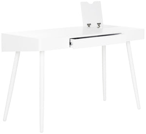 Safavieh Fadri Mid Century Scandinavian Desk With Hidden Drawer - Minimalist Design For Home Office Elegance FOX2227A
