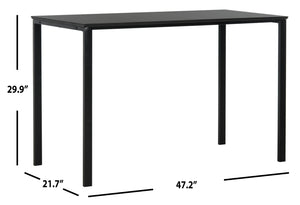Safavieh Dalit 47" Contemporary Writing Desk – Sleek Minimalist Design For Home Or Office Workspaces Black FOX2231A