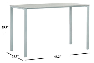 Safavieh Dalit 47" Contemporary Writing Desk – Sleek Minimalist Design For Home Or Office Workspaces Grey FOX2231B
