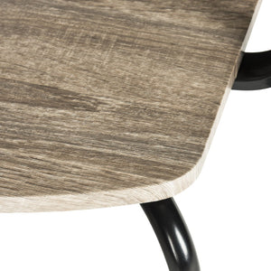 Safavieh Winta Vintage-Inspired Desk & Chair Set – Modern Grey Finish With Black Metal Legs For Stylish Workspaces FOX2232A