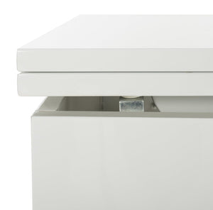 Safavieh Vanna Lift-Top Coffee Table: Stylish White Design For Living Spaces, Dining, And Work, 27.6" Square FOX2233A