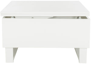 Safavieh Vanna Lift-Top Coffee Table: Stylish White Design For Living Spaces, Dining, And Work, 27.6" Square FOX2233A