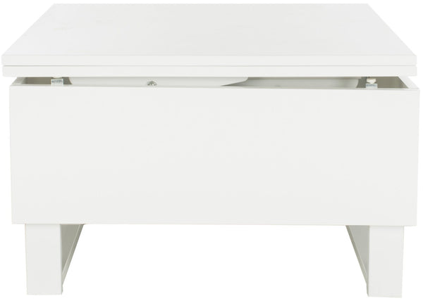 Safavieh Vanna Lift-Top Coffee Table: Stylish White Design For Living Spaces, Dining, And Work, 27.6" Square FOX2233A