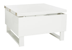 Safavieh Vanna Lift-Top Coffee Table: Stylish White Design For Living Spaces, Dining, And Work, 27.6" Square FOX2233A