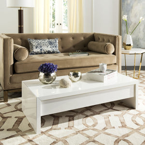 Safavieh Kinsley Lift-Top Coffee Table - Modern French Design With Polished Lacquer Finish & Smart Storage Solutions FOX2234A