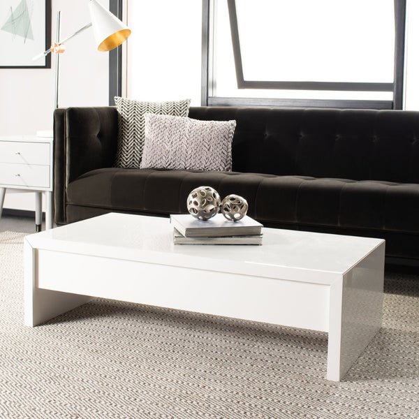 Safavieh Kinsley Lift-Top Coffee Table - Modern French Design With Polished Lacquer Finish & Smart Storage Solutions FOX2234A