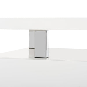 Safavieh Orrin Modern 3-Drawer Desk With Glossy White Finish And Chrome Accents For Stylish Home Office Use FOX2235A