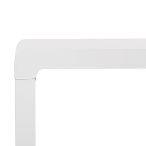 Safavieh Orrin Modern 3-Drawer Desk With Glossy White Finish And Chrome Accents For Stylish Home Office Use FOX2235A