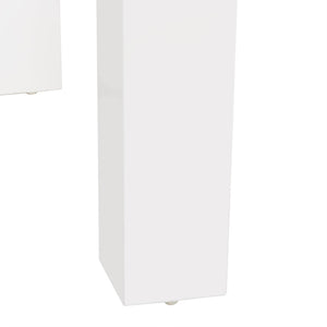 Safavieh Enos Sleek White Lacquer Desk - Modern Scandinavian Design With Chrome Accents For Stylish Workspaces FOX2236A