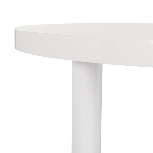 Safavieh Torin 40'' Round Dining Table - Modern Glossy White Finish, Versatile Design For Intimate Gatherings FOX2237A