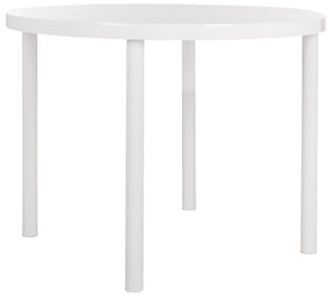 Safavieh Torin 40'' Round Dining Table - Modern Glossy White Finish, Versatile Design For Intimate Gatherings FOX2237A