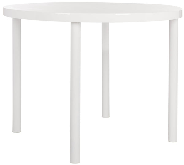 Safavieh Torin 40'' Round Dining Table - Modern Glossy White Finish, Versatile Design For Intimate Gatherings FOX2237A