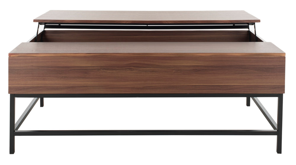 Safavieh Gina Contemporary Lift Top Coffee Table Dark Oak/Black FOX2239A