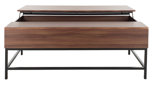 Safavieh Gina Contemporary Lift Top Coffee Table Dark Oak/Black FOX2239A