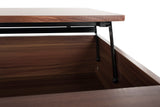 Safavieh Gina Contemporary Lift Top Coffee Table Dark Oak/Black FOX2239A