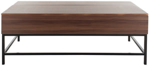 Safavieh Gina Contemporary Lift Top Coffee Table Dark Oak/Black FOX2239A