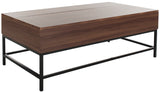 Safavieh Gina Contemporary Lift Top Coffee Table Dark Oak/Black FOX2239A