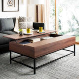 Safavieh Gina Contemporary Lift Top Coffee Table Dark Oak/Black FOX2239A