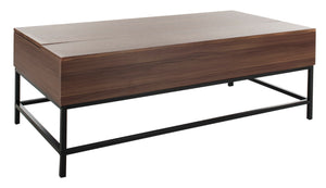 Safavieh Gina Contemporary Lift Top Coffee Table Dark Oak/Black FOX2239A